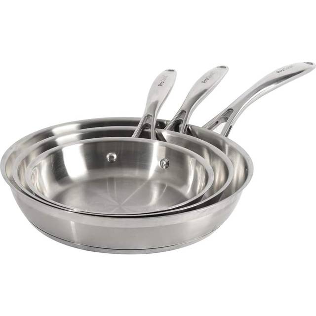 3 Piece Stainless Steel Frying Pan Set - Cookware by ProCook