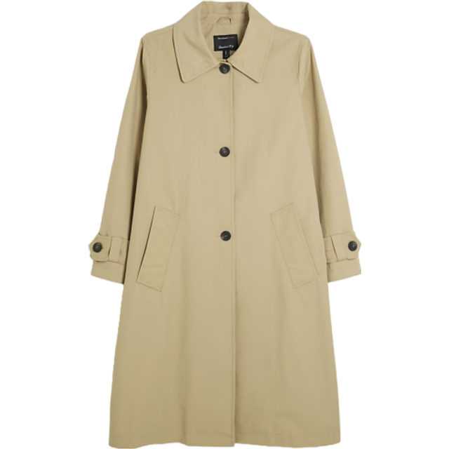 River Island Womens Beige Single Breasted Trench Coat - 18