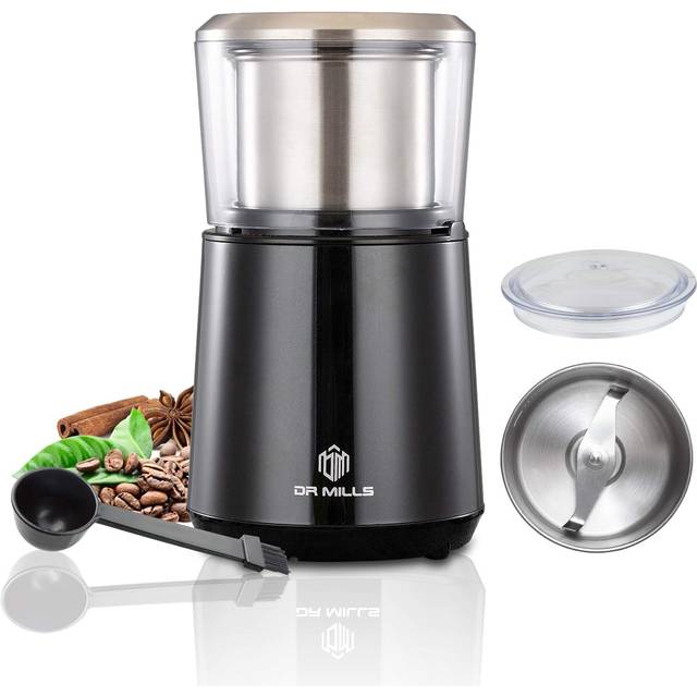 DR MILLS DM-7451 Electric Coffee Grinder, Dried Spice, nut, herb Grinder, Detachable Cup, Dishwasher Safe, SUS304 Stainless Steel
