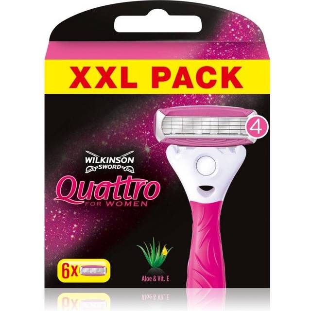 Wilkinson Sword Quattro Aloe & Vit. E Reservhuvuden 6 st.