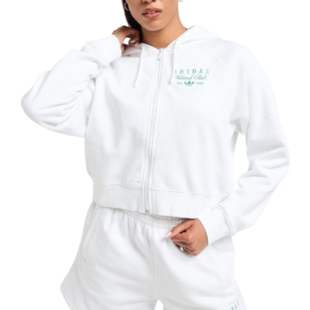 adidas Originals Island Club Full Zip Hoodie - White - Womens - M