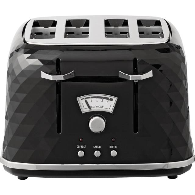 De'Longhi Brillante 4 slice Black Toaster - Black