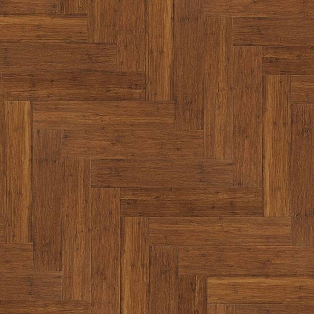 Liberty Floors Carbonised Strand Woven Bamboo - Herringbone Parquet 10mm UV lacquer Solid Real Wood Flooring (108630)