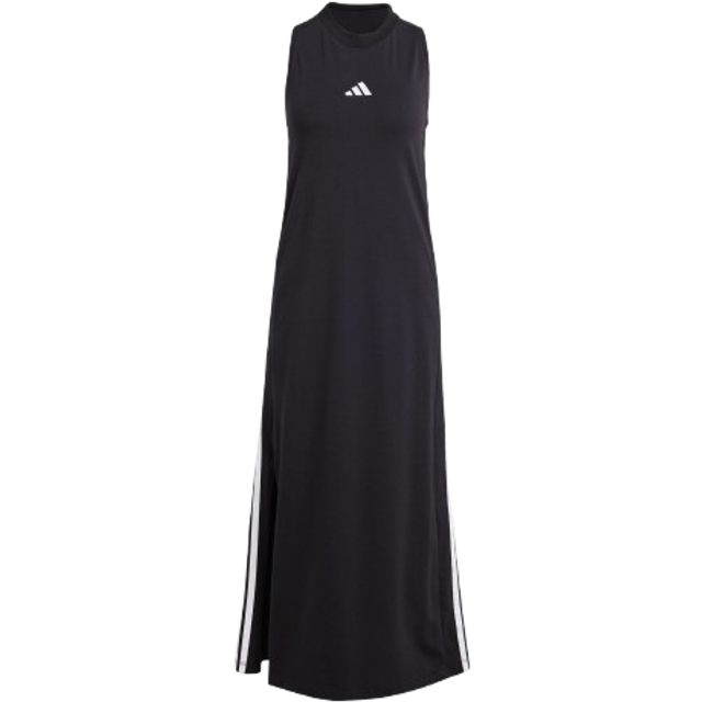 adidas Sportswear Women's Essentials 3-Stripes Long Racerback Dress - Black, Black, Size M, Women