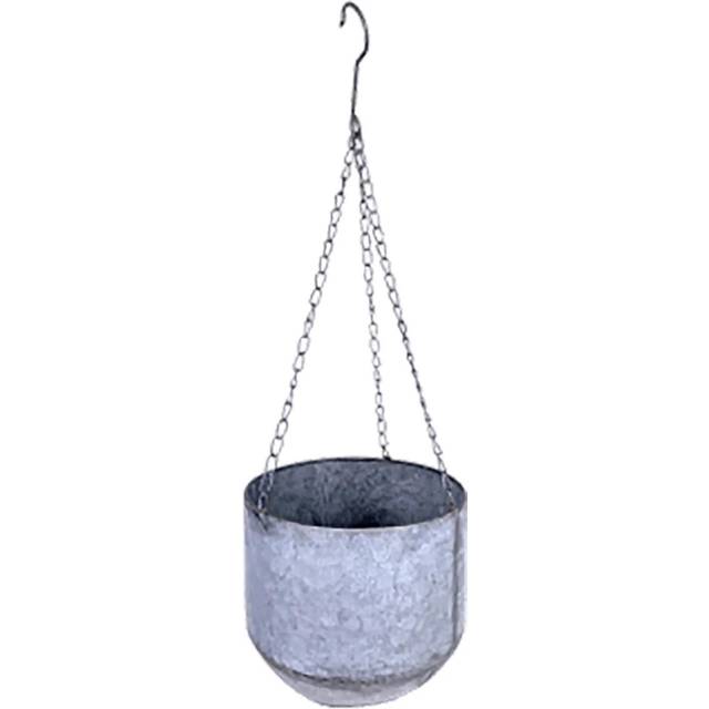 Ampel med kedja Zink Ø18/H17 cm - Grå