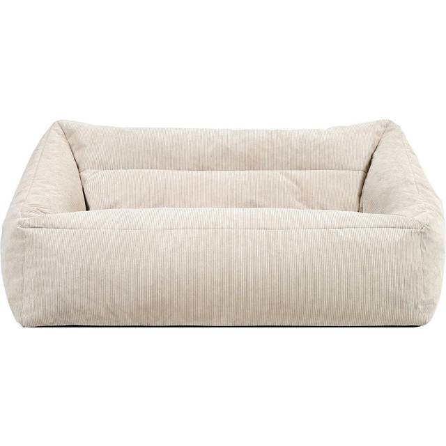Cord Adults Bean Bag Sofa, Ready Filled Large Beanbag Grey - One Size