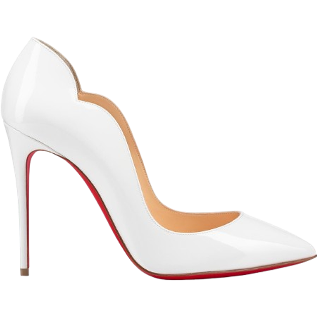 Christian Louboutin Hot Chick 100 patent leather pumps - white (UK 2)