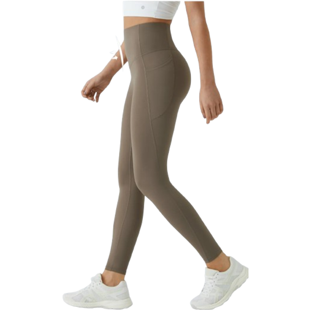 Halara Halara UltraSculpt™ SoCinched High Waisted Tummy Control Side Pocket Shaping Training Leggings - Dawn Brown - XL(7/8) gym leggings (XL(7/8))