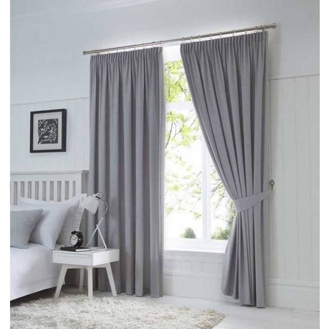 Fusion Dijon Blackout Curtains - Silver - 46x72
