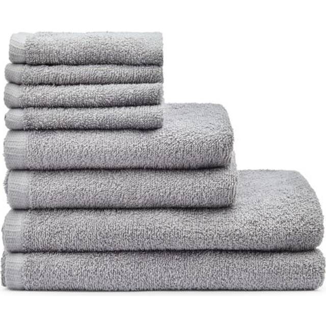 Catherine Lansfield Quick Dry 8 Piece Towel Bale - Grey