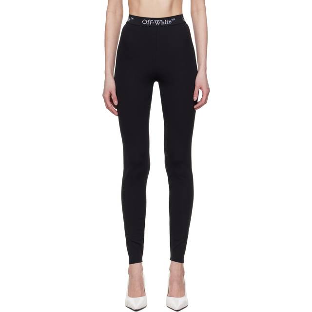 Off-White Black Logo Band Sport Leggings - Black - M