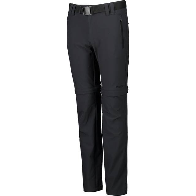 CMP - Kid's Zip Off Pant with Belt - Zip-off trousers size 98, black