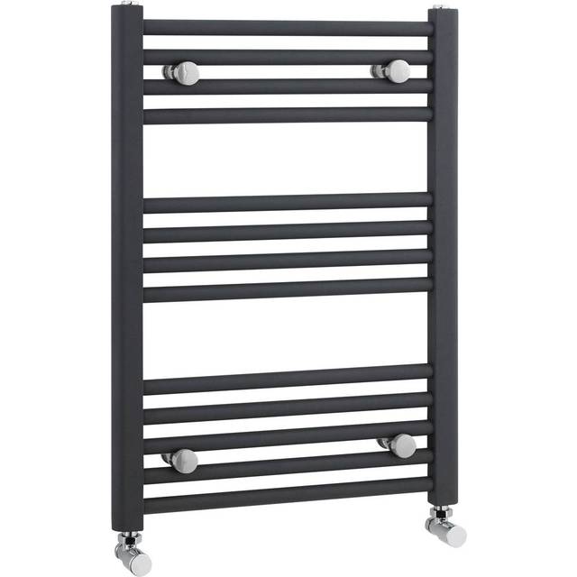 Anthracite designer heated ladder towel radiators radiator valves bathroom uk