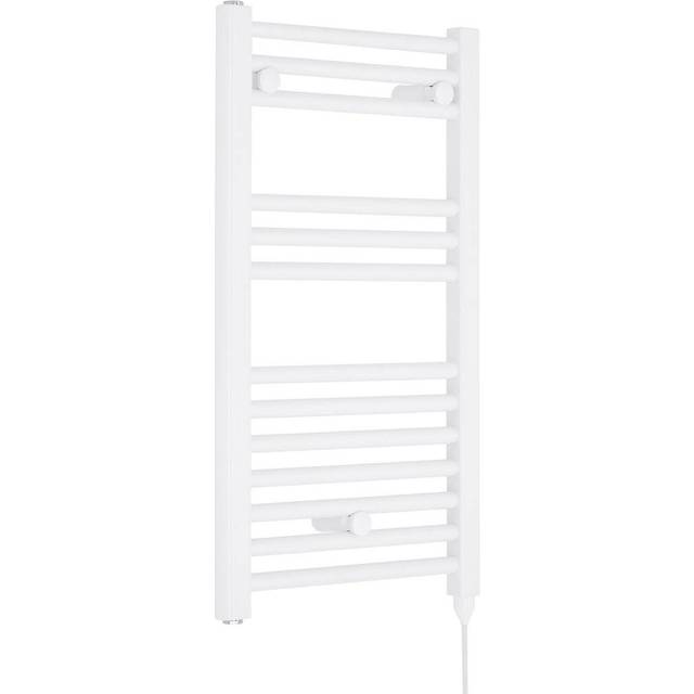 Nuie - Round Bar Electric Heated Towel Rail 720mm h x 400mm w - White