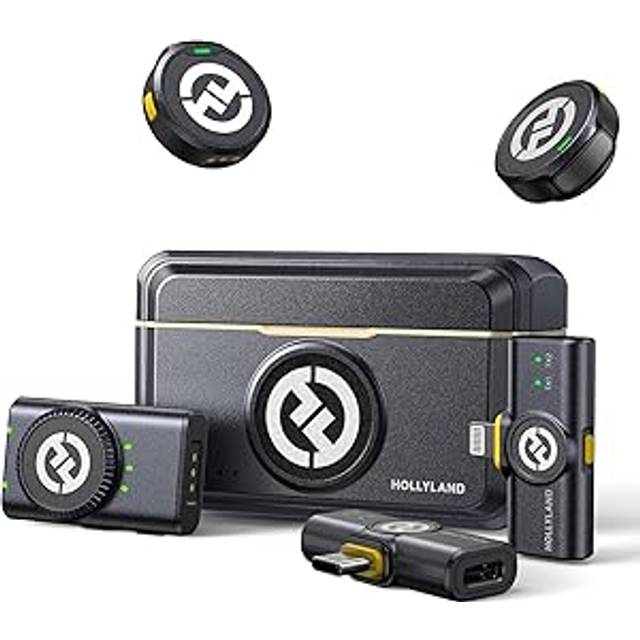 Hollyland LARK M2 DUO 2-Person Wireless Combo Microphone System (2.4 GHz, Shine Charcoal)