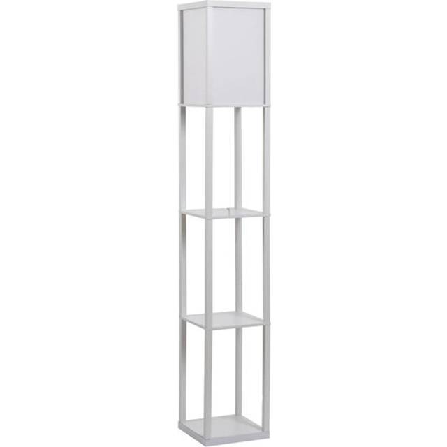 HOMCOM Floor Lamp Reading Lamp - White, White