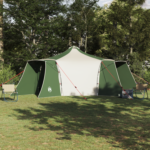 Tipi Tält med tak Grön och beige 492 x 492 x 275 cm tyg