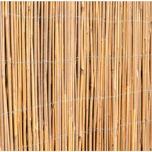Primrose Bamboo Cane Natural Garden Screening Roll Privacy Fencing Screen W400Cm X H120Cm - One Size