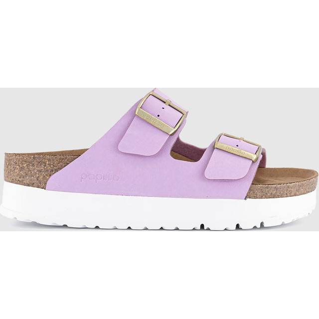Birkenstock Womens Arizona Platform Flex Sandals Crocus Purple, 6