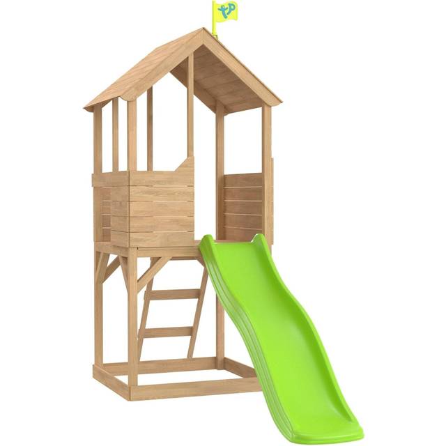 TP Treehouse Wooden Play Tower with Wavy Slide - FSC certified