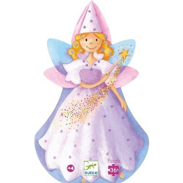 Djeco Silhouette Puzzle Fairy & Unicorn
