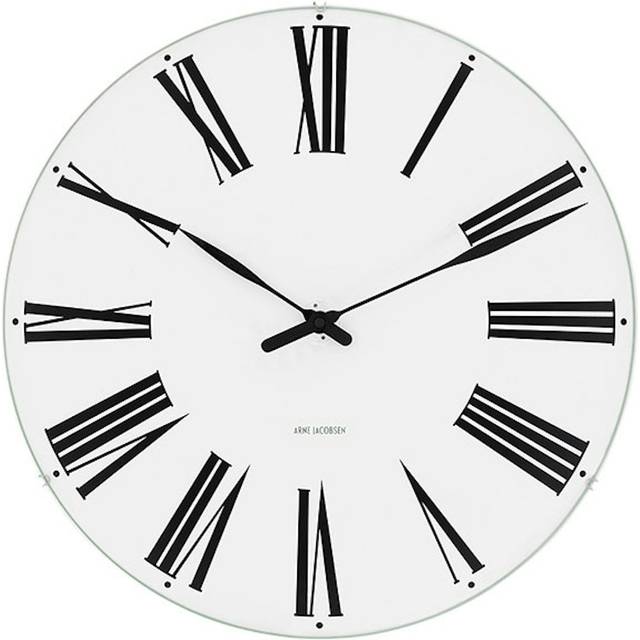 Roman Väggur 29 cm - Vit & svart