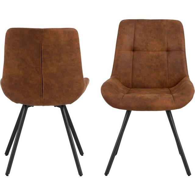 Waylor Dining Chair in Brown Fabric, none