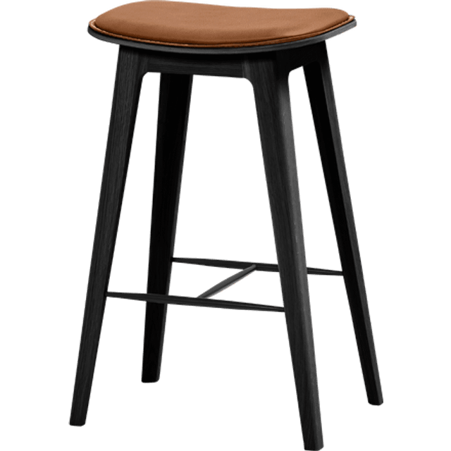 SACKit - Nordic Bar Stool - Barstol - Terra Safari / Black Stained Oak with stitches - H73 x W46 x D33,5 cm