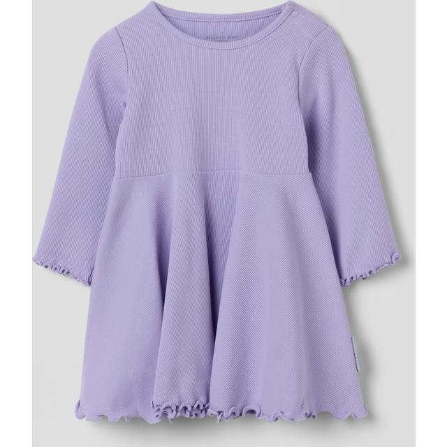 Polarn O. Pyret Baby Rib Dress, Purple