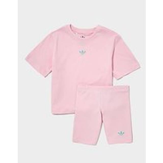 adidas Originals Girls' Varisty T-Shirt/Shorts Set Children - PINK - 7-8Y