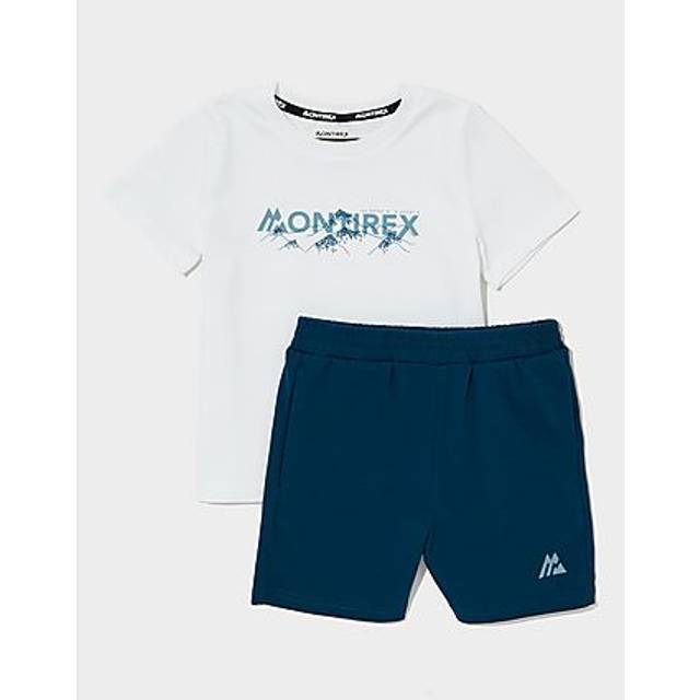 Montirex - Infant Summit T-Shirt/Short Set - White, Blue - 4-5Y - Infant t-shirt sets