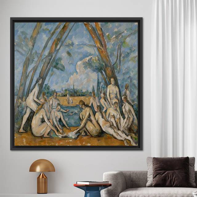 Print on Canvas - Black Floater Framed (90 cm H x 90 cm W)