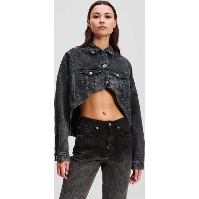 Karl Lagerfeld for woman. A3W14060 Oversize short jacket black (S), Casual, Denim, Organic Cotton, Sustainable