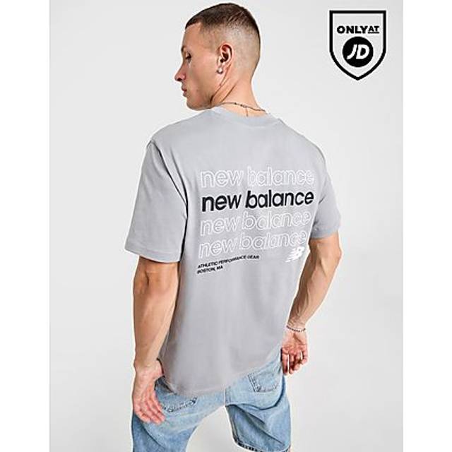 New Balance Linear Stack T-Shirt - White - Mens