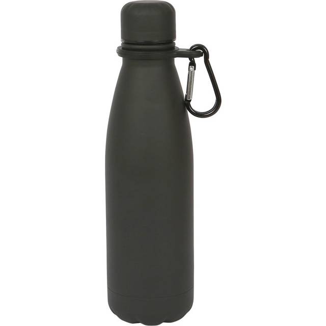 Stainless Steel Water Bottle with Carabiner Clip - 500ml - Matt Black