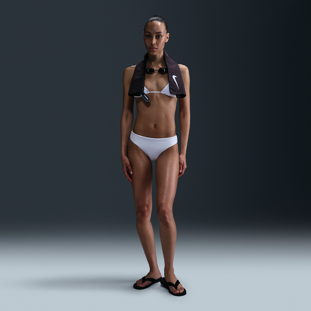 Nike Swim Essential Women's Hipster Bikini Bottom - White - Polyester/Elastane - XS (UK 4–6)