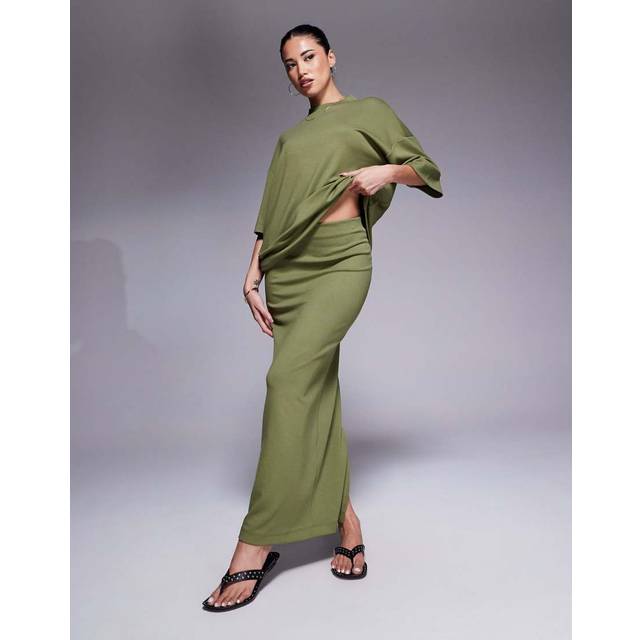 River Island Womens Khaki Maxi Skirt