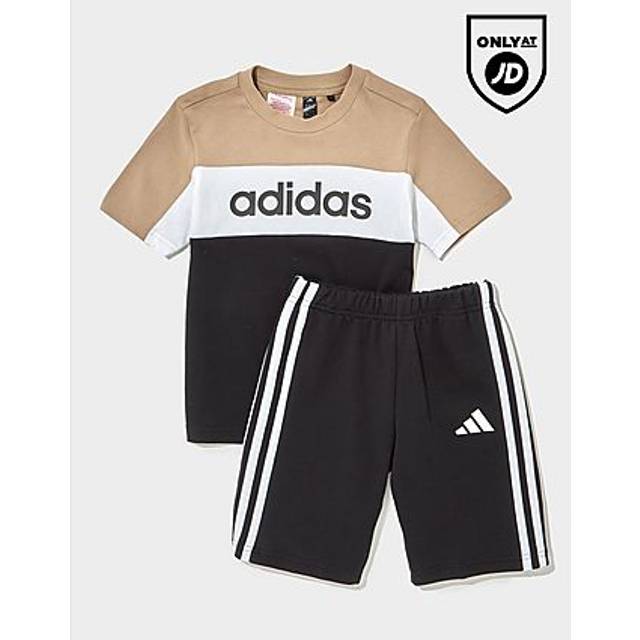 adidas Linear T-Shirt/Shorts Set Children - Black - Kids - 7-8Y