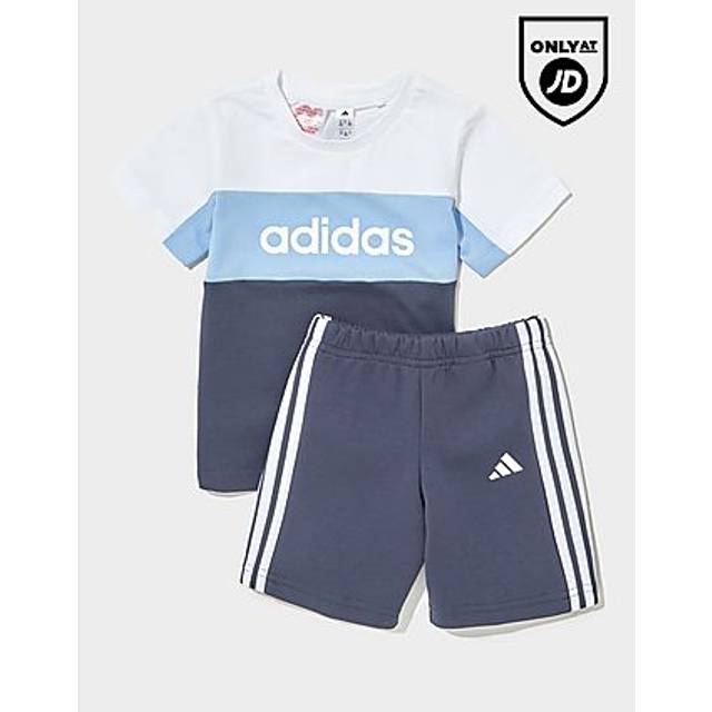 adidas Linear T-Shirt/Shorts Set Infant - White - 18-24M