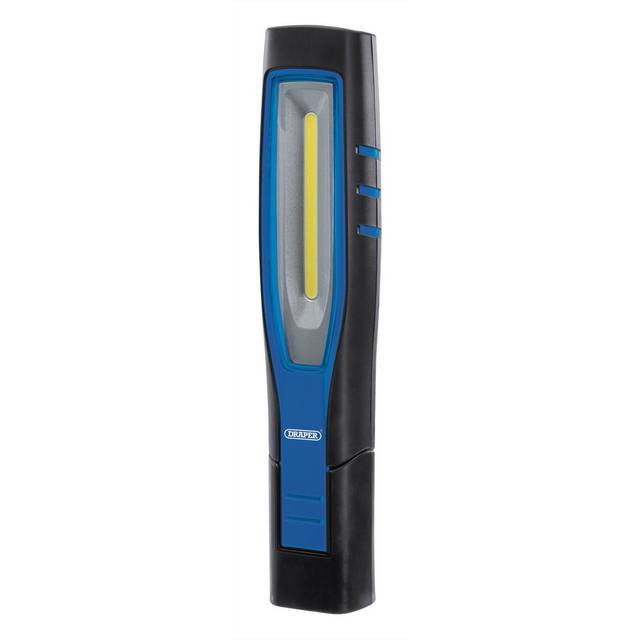 Draper cob/smd led rechargeable inspection lamp, 7w, 700 lumens, blue, 1 x usb c