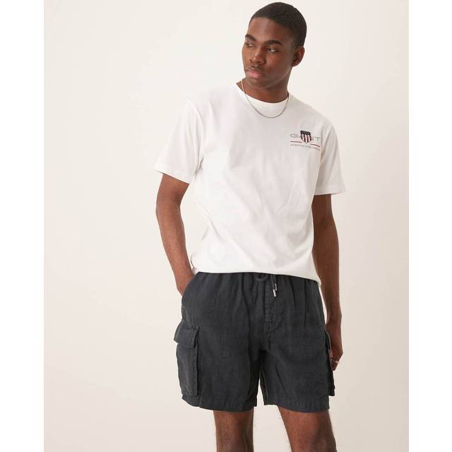 GANT Men Regular Fit Linen Cargo Shorts (M)