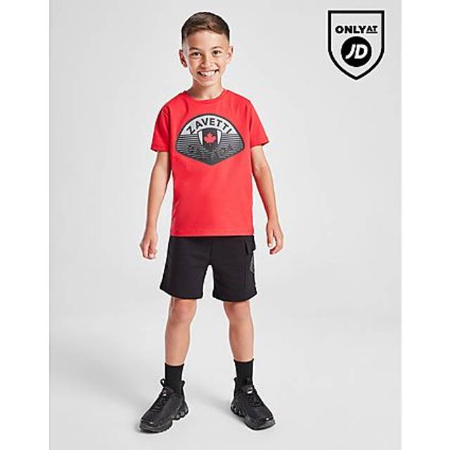 Zavetti Canada Botticini Reflective T-Shirt/Shorts Set Children - Black - 2-3Y