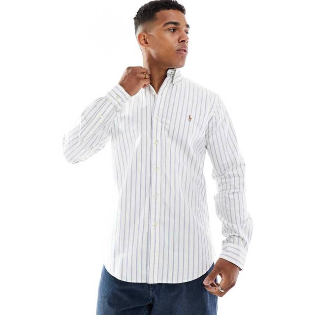 Polo Ralph Lauren Multi-coloured Striped Poplin Shirt - White