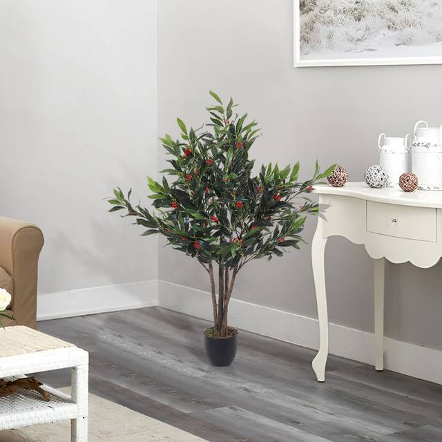Artificial Schefflera Plant - No Care, All Beauty (120cm H X 15cm W X 15cm D)