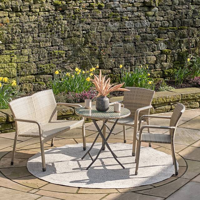 Gella Round 4 - Piece 4 - Person 70Cm L Outdoor Bistro Set - Grey (4)