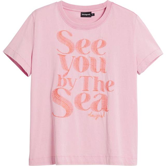 Women's T-shirt Desigual Repris - Rose