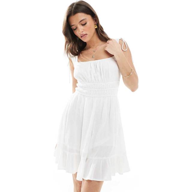 Stradivarius Short flowing dress White L