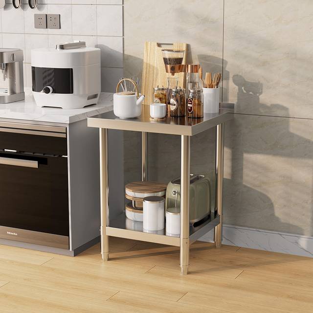 Metal Kitchen Island - Silver (83.5cm H X 60cm W X 60cm D)