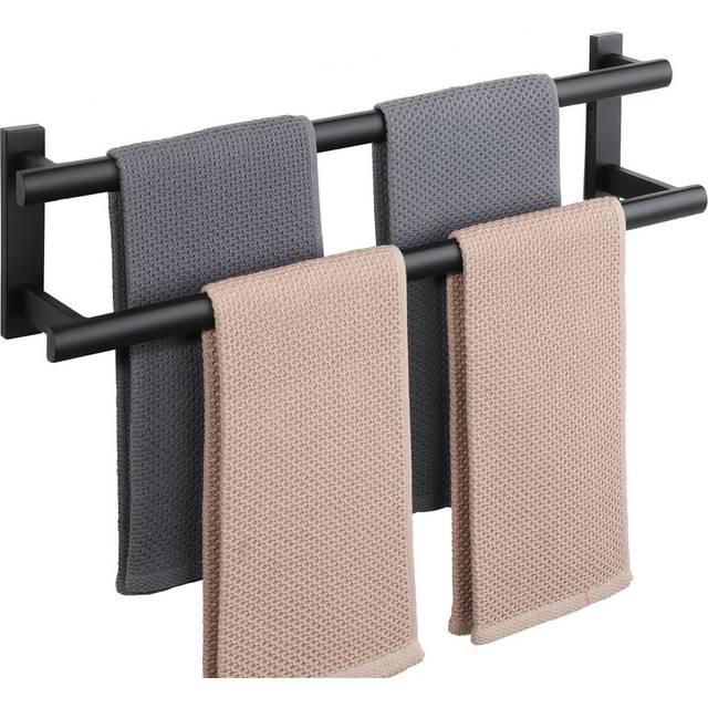 Beri Wall Towel Rack - Satin Black (10cm L X 10cm D)