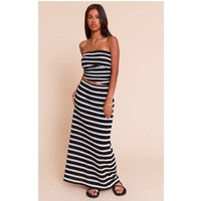 Petite Multi Crochet Stripe Maxi Skirt, Multi - 8